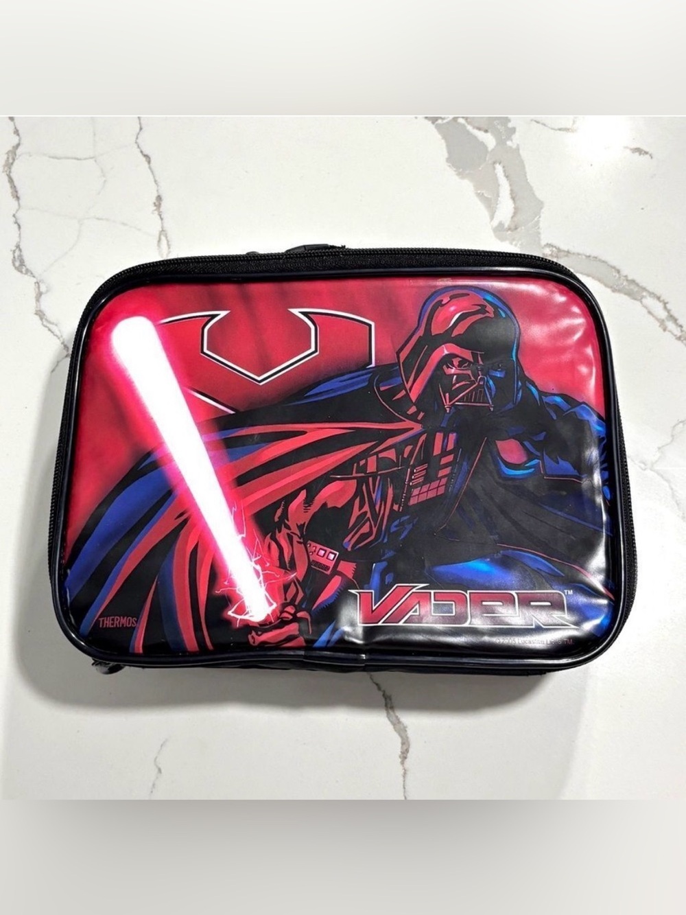 StarWars | 2005 Vintage Lunchbox Darth Vader Padded Red Black Star Wars Tote